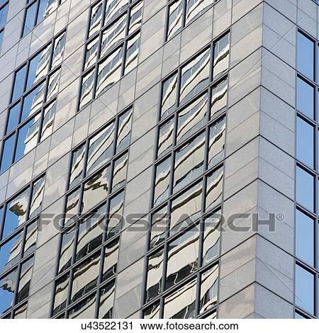 Stock Image - Architectural detail of a modern building, Seattle, Washington State, USA. Fotosearch