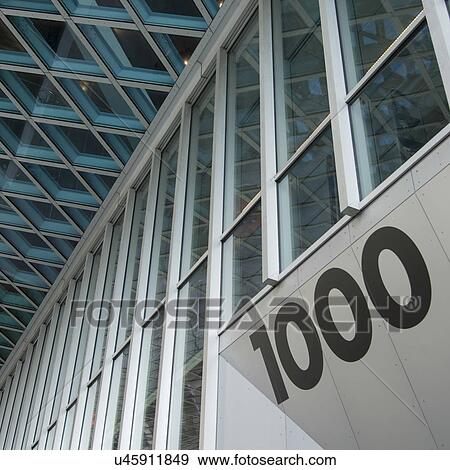 Stock Photo - Architectural detail of Seattle Central Library, Seattle, Washington State, USA. Fotosearch
