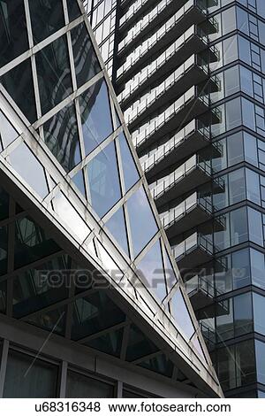 Stock Photo - Architectural detail of Seattle Central Library, Seattle, Washington State, USA. Fotosearch