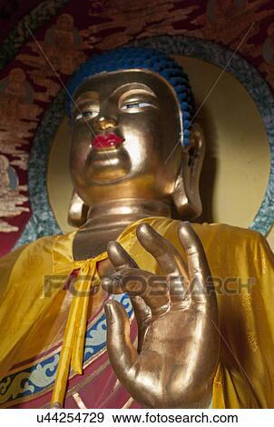 Stock Photo - Blessing statue of Lord Buddha, China. Fotosearch
