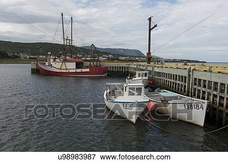 Boats at dock, Rocky Harbor, Gros Morne National Park, Newfoundland And Labrador, Canada View Large Photo Image Stock Photo - Boats at dock, Rocky Harbor, Gros Morne National Park, Newfoundland And Labrador, Canada. Fotosearch