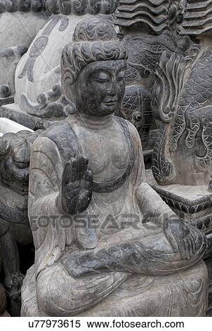 Buddha statue in Panjiayuan antique market, Beijing, China View Large Photo Image Stock Photography - Buddha statue in Panjiayuan antique market, Beijing, China. Fotosearch