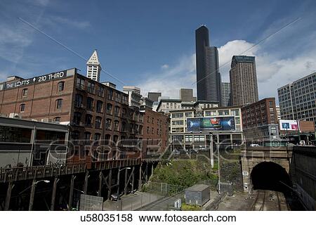Buildings in a city, Columbia Center, Seattle, Washington State, USA View Large Photo Image Stock Photo - Buildings in a city, Columbia Center, Seattle, Washington State, USA. Fotosearch