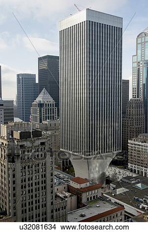 Buildings in a city, Rainier Tower, Seattle, Washington State, USA View Large Photo Image Picture - Buildings in a city, Rainier Tower, Seattle, Washington State, USA. Fotosearch