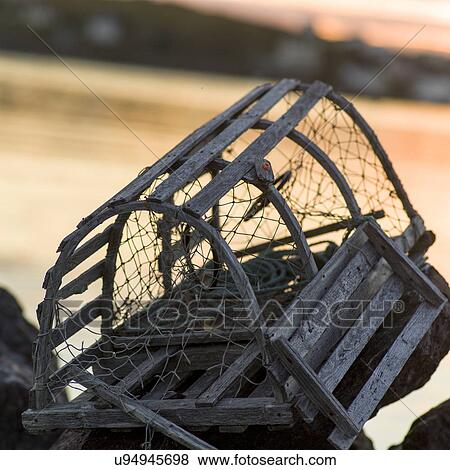 Close-up of lobster trap, Twillingate, South Twillingate Island, Newfoundland And Labrador, Canada View Large Photo Image Stock Photo - Close-up of lobster trap, Twillingate, South Twillingate Island, Newfoundland And Labrador, Canada. Fotosearch