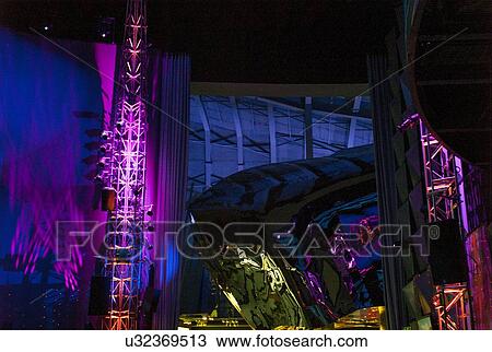 Detail of EMP Museum lit up, Seattle, Washington State, USA View Large Photo Image Stock Image - Detail of EMP Museum lit up, Seattle, Washington State, USA. Fotosearch