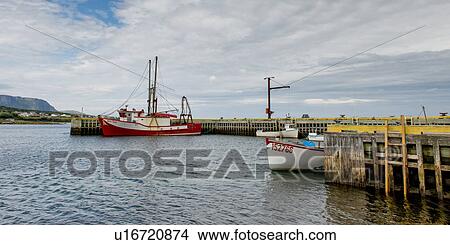 Fishing boats at dock, Rocky Harbor, Gros Morne National Park, Newfoundland And Labrador, Canada View Large Photo Image Picture - Fishing boats at dock, Rocky Harbor, Gros Morne National Park, Newfoundland And Labrador, Canada. Fotosearch
