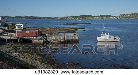 Stock Photo - Fishing wharf at Twillingate, North Twillingate Island, Newfoundland And Labrador, Canada. Fotosearch