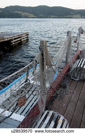 Stock Image - Fishing wharf, Trinity, Bonavista Peninsula, Newfoundland And Labrador, Canada. Fotosearch
