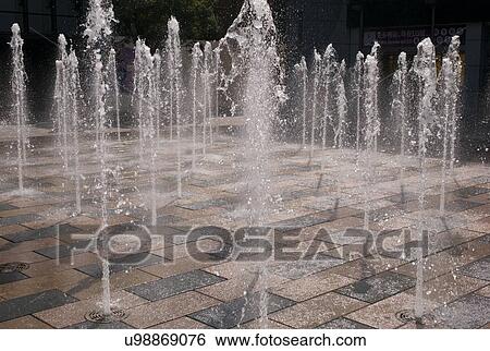 Fountains at Sanlitun Village, Chaoyang District, Beijing, China View Large Photo Image Stock Photograph - Fountains at Sanlitun Village, Chaoyang District, Beijing, China. Fotosearch
