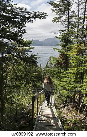 Girl along James W. Humber Hiking Trail, Norris Point, Gros Morne National Park, Newfoundland And Labrador, Canada View Large Photo Image Stock Image - Girl along James W. Humber Hiking Trail, Norris Point, Gros Morne National Park, Newfoundland And Labrador, Canada. Fotosearch