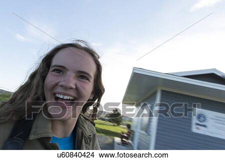 Girl laughing, Avalon Peninsula, Newfoundland And Labrador, Canada View Large Photo Image Picture - Girl laughing, Avalon Peninsula, Newfoundland And Labrador, Canada. Fotosearch