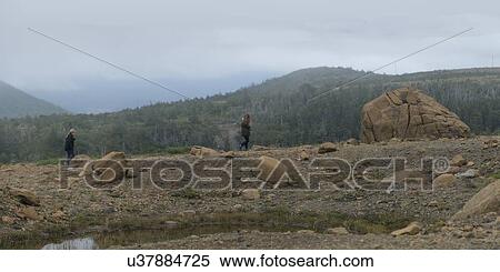 Stock Photography - Girls at Gros Morne National Park, Newfoundland And Labrador, Canada. Fotosearch