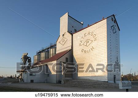Grain silo on the prairies, Manitoba, Canada View Large Photo Image Stock Photography - Grain silo on the prairies, Manitoba, Canada. Fotosearch