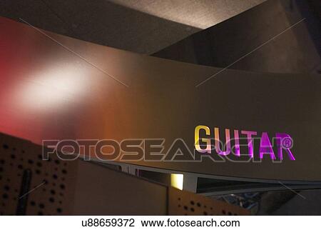 Guitar sign at EMP Museum, Seattle, Washington State, USA View Large Photo Image Stock Image - Guitar sign at EMP Museum, Seattle, Washington State, USA. Fotosearch