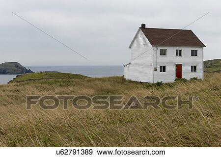 Stock Photo - House along the coast, Little Catalina, Bonavista Peninsula, Newfoundland And Labrador, Canada. Fotosearch