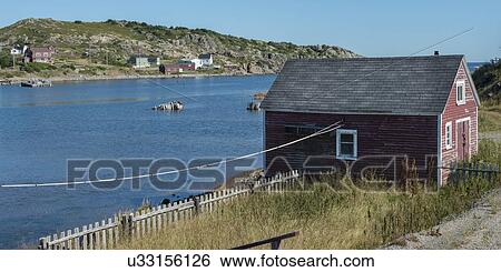 Stock Photograph - House along the coast, Twillingate, South Twillingate Island, Newfoundland And Labrador, Canada. Fotosearch