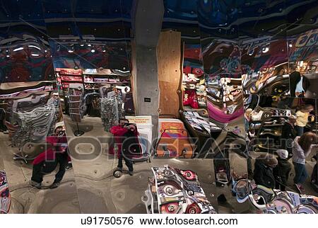 Stock Photograph - Interiors of EMP Museum, Seattle, Washington State, USA. Fotosearch