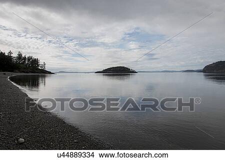 Picture - Island in a lake, Deception Pass State Park, Oak Harbor, Washington State, USA. Fotosearch