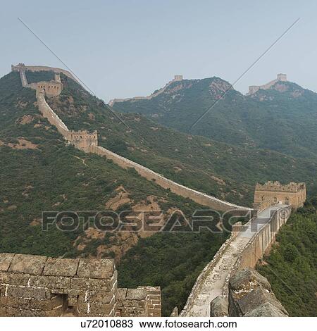 Stock Image - Jinshanling section of Great Wall Of China, Beijing, China. Fotosearch