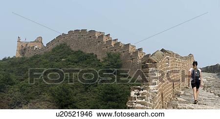 Stock Photograph - Jinshanling section of Great Wall Of China, Beijing, China. Fotosearch