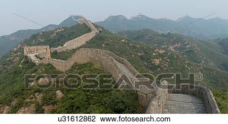 Jinshanling to Simatai section of Great Wall Of China, Miyun County, Beijing, China View Large Photo Image Stock Image - Jinshanling to Simatai section of Great Wall Of China, Miyun County, Beijing, China. Fotosearch