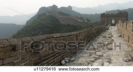 Stock Photograph - Jinshanling to Simatai section of Great Wall Of China, Miyun County, Beijing, China. Fotosearch