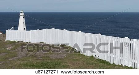 Stock Image - Lighthouse at Cape Spear, St. John's, Newfoundland And Labrador, Canada. Fotosearch