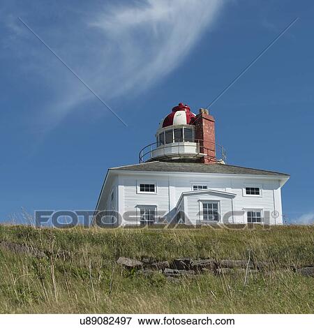 Stock Photo - Lighthouse at Cape Spear, St. John's, Newfoundland And Labrador, Canada. Fotosearch