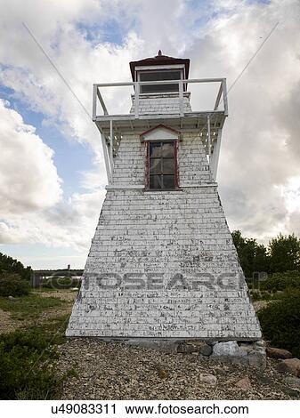 Low angle view of a lighthouse, Hecla Grindstone Provincial Park, Manitoba, Canada View Large Photo Image Stock Image - Low angle view of a lighthouse, Hecla Grindstone Provincial Park, Manitoba, Canada. Fotosearch