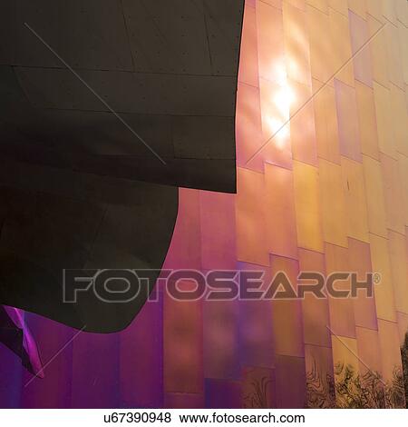 Stock Photo - Low angle view of EMP Museum exterior, Seattle, Washington State, USA. Fotosearch