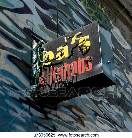 Low angle view of neon sign, Seattle, Washington State, USA View Large Photo Image Stock Photography - Low angle view of neon sign, Seattle, Washington State, USA. Fotosearch