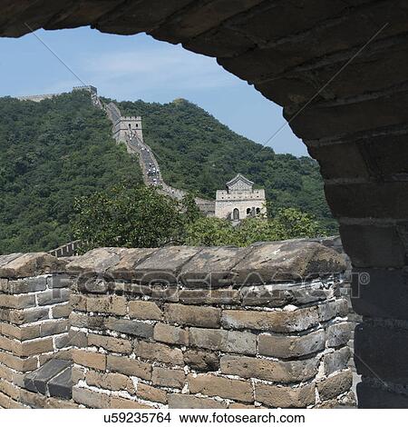 Mutianyu section of Great Wall Of China, Huairou District, Beijing, China View Large Photo Image Picture - Mutianyu section of Great Wall Of China, Huairou District, Beijing, China. Fotosearch
