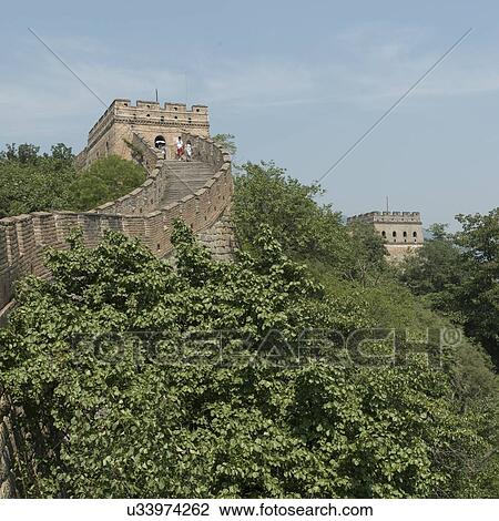 Mutianyu section of Great Wall Of China, Huairou District, Beijing, China View Large Photo Image Stock Image - Mutianyu section of Great Wall Of China, Huairou District, Beijing, China. Fotosearch