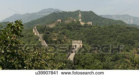 Mutianyu section of Great Wall Of China, Huairou District, Beijing, China View Large Photo Image Stock Image - Mutianyu section of Great Wall Of China, Huairou District, Beijing, China. Fotosearch