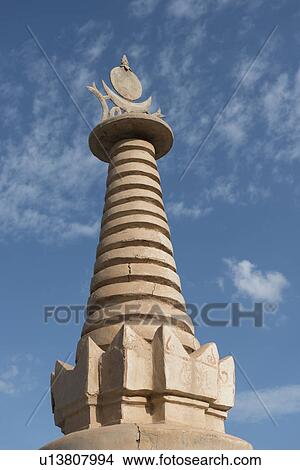 Picture - Pagoda for Buddhist relic, Mogao Caves, Dunhuang, Jiuquan, Gansu Province, China. Fotosearch