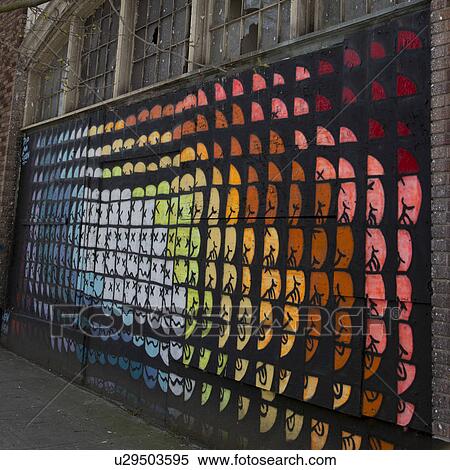 Stock Photography - Posters on a wall, Pioneer Square, Seattle, Washington State, USA. Fotosearch