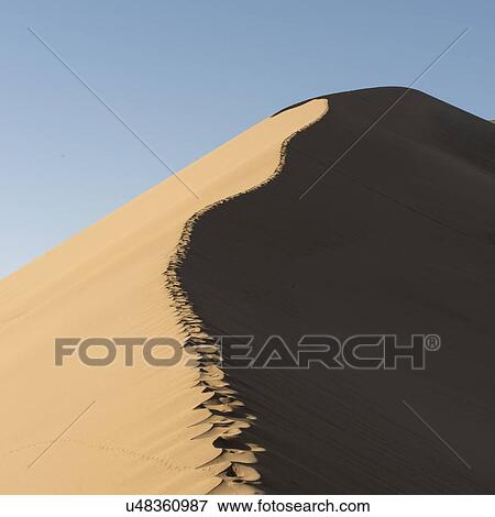 Stock Photo - Sand dune at Mingsha Shan, Dunhuang, Jiuquan, Gansu Province, China. Fotosearch