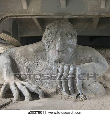 Sculpture under the bridge, Fremont Troll, Aurora Bridge, Fremont, Seattle, Washington State, USA View Large Photo Image Stock Image - Sculpture under the bridge, Fremont Troll, Aurora Bridge, Fremont, Seattle, Washington State, USA. Fotosearch