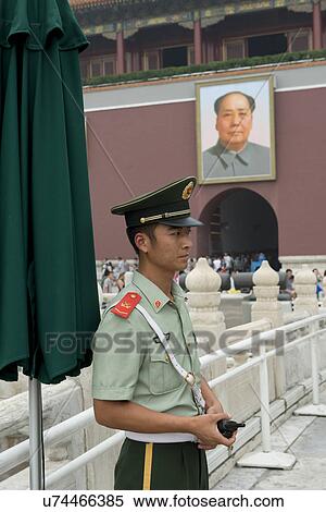 Security guards in front of a palace, Tiananmen Gate Of Heavenly Peace, Tiananmen Square, Forbidden City, Beijing, China View Large Photo Image Stock Photography - Security guards in front of a palace, Tiananmen Gate Of Heavenly Peace, Tiananmen Square, Forbidden City, Beijing, China. Fotosearch