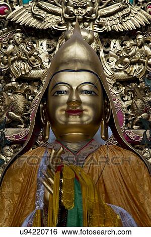 Statue of Lord Buddha at Lama Temple, Dongcheng District, Beijing, China View Large Photo Image Stock Photograph - Statue of Lord Buddha at Lama Temple, Dongcheng District, Beijing, China. Fotosearch
