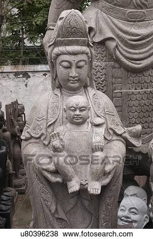 Statues in Panjiayuan antique market, Beijing, China View Large Photo Image Stock Photo - Statues in Panjiayuan antique market, Beijing, China. Fotosearch