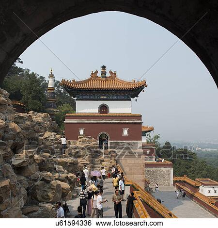 Tourists at a palace, Four Great Regions, Summer Palace, Haidian District, Beijing, China View Large Photo Image Stock Photograph - Tourists at a palace, Four Great Regions, Summer Palace, Haidian District, Beijing, China. Fotosearch