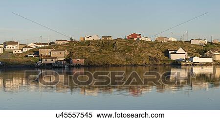 Stock Photography - Town along coastline, Twillingate, South Twillingate Island, Newfoundland And Labrador, Canada. Fotosearch