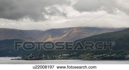 Town along the coast, Bonne Bay, Norris Point, Gros Morne National Park, Newfoundland And Labrador, Canada View Large Photo Image Stock Photo - Town along the coast, Bonne Bay, Norris Point, Gros Morne National Park, Newfoundland And Labrador, Canada. Fotosearch