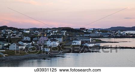 Stock Photography - Town along the coast, Twillingate, South Twillingate Island, Newfoundland And Labrador, Canada. Fotosearch