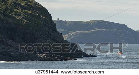 Picture - View of coast, Cape Spear, St. John's, Newfoundland And Labrador, Canada. Fotosearch