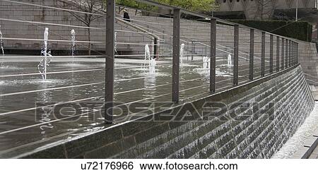 Water flowing from the fountain, Seattle, Washington State, USA View Large Photo Image Stock Photograph - Water flowing from the fountain, Seattle, Washington State, USA. Fotosearch