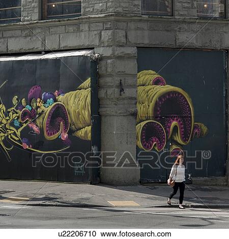Woman walking on the street, Seattle, Washington State, USA View Large Photo Image Stock Image - Woman walking on the street, Seattle, Washington State, USA. Fotosearch
