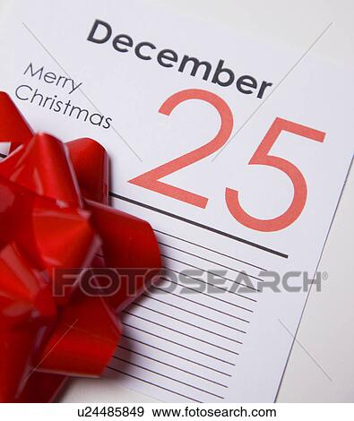 Stock Photo - 25th of December calendar card. Fotosearch